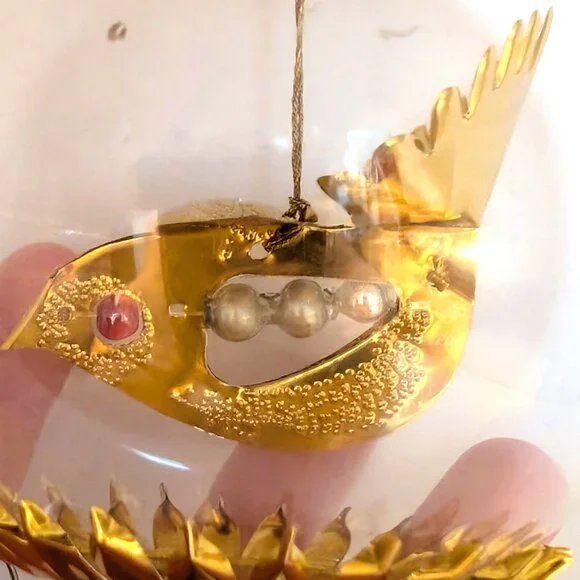 Vintage Resl Lenz Western Germany Foil Spinner Bird Ornament Rare